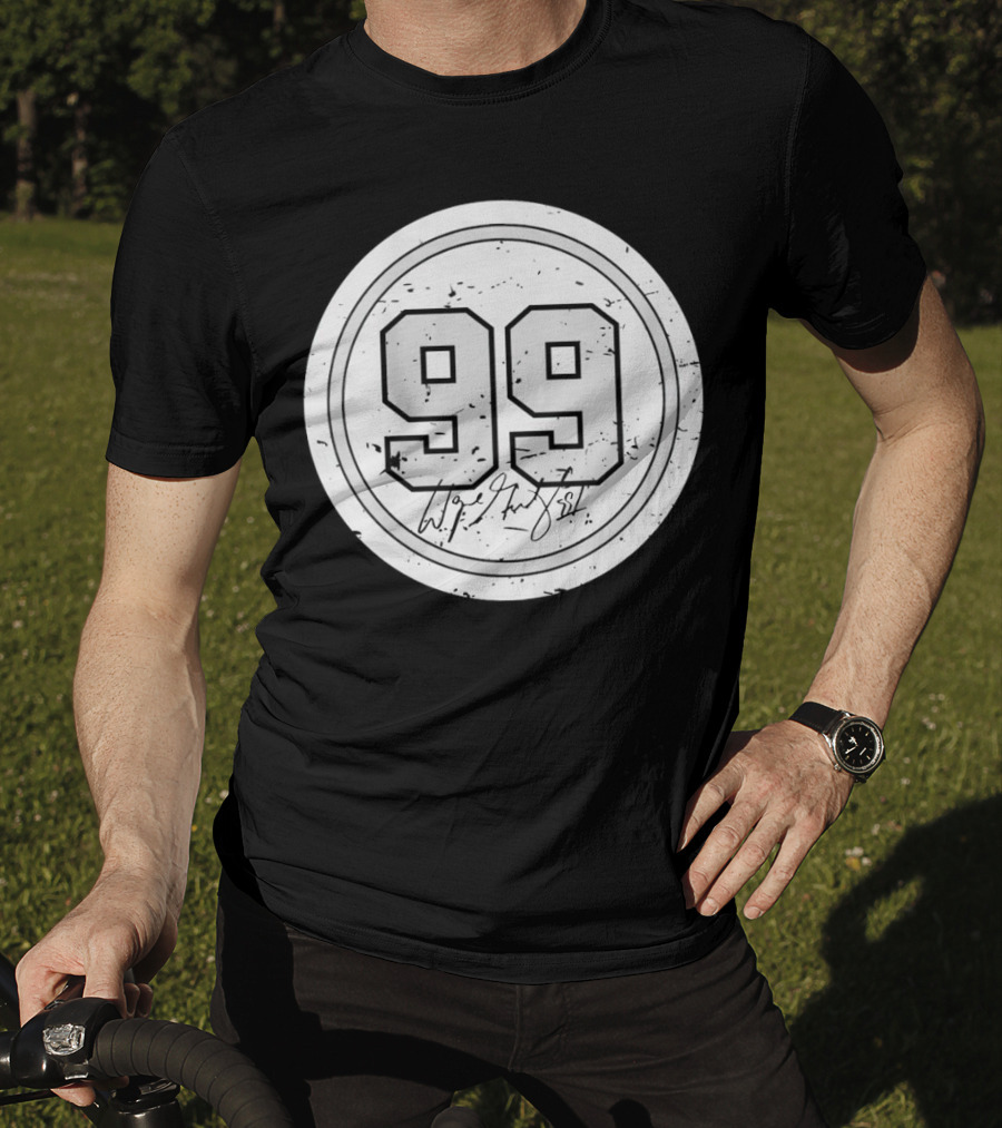 Wayne Gretzky No. 99 Circle Signature Los Angeles T-Shirt
