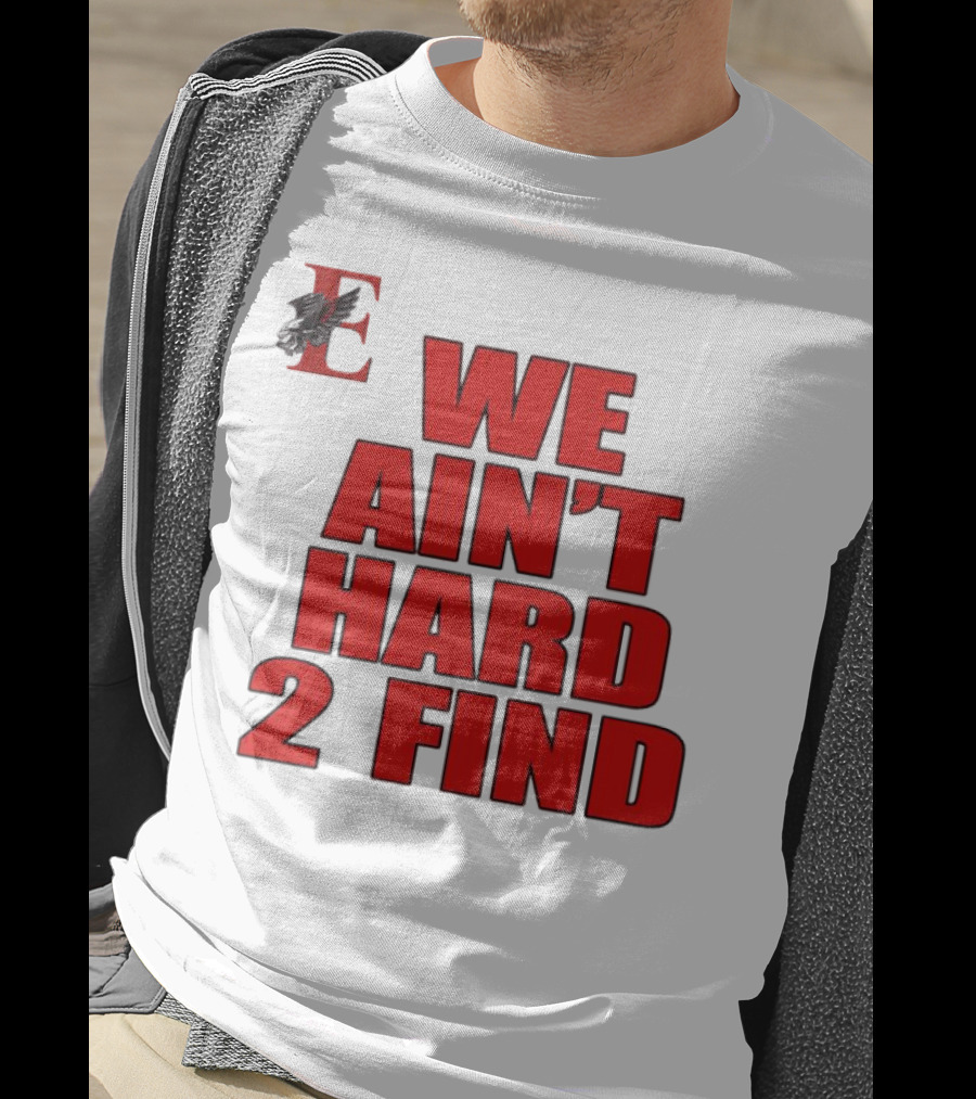 We Ain’t Hard 2 Find Red Bold Text Black Background Ravens T-Shirt