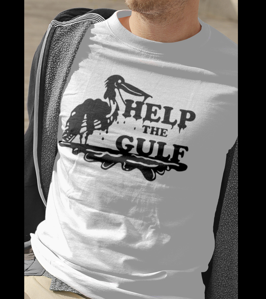 Help The Gulf Oil Spill Awareness Pelican T-Shirt