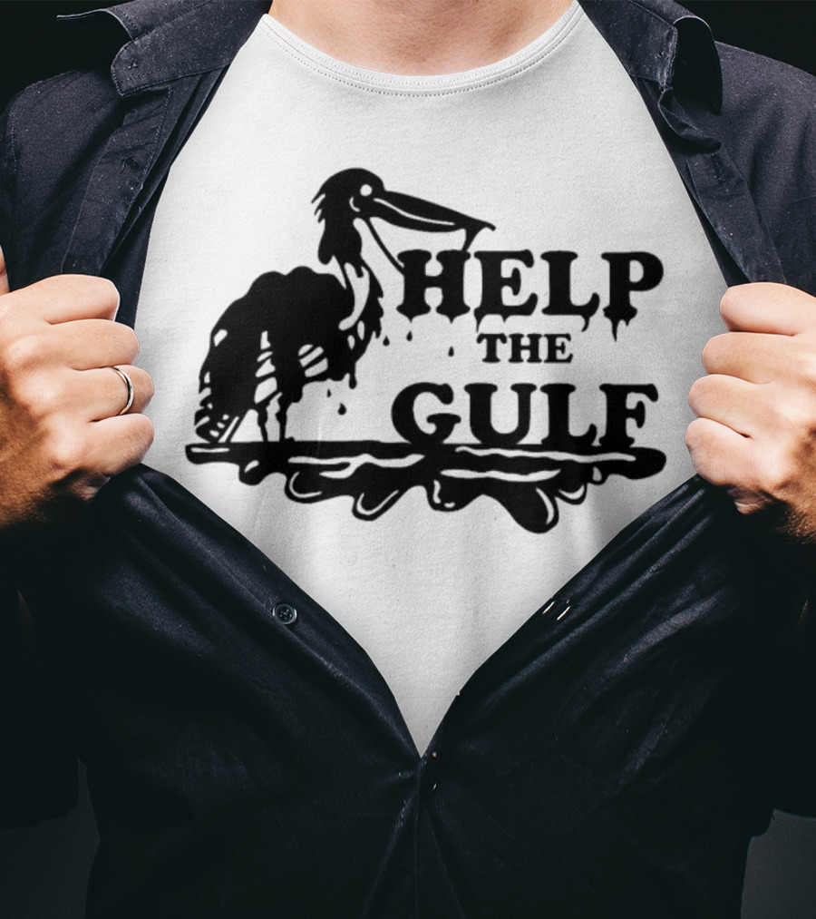 Help The Gulf Oil Spill Awareness Pelican T-Shirt