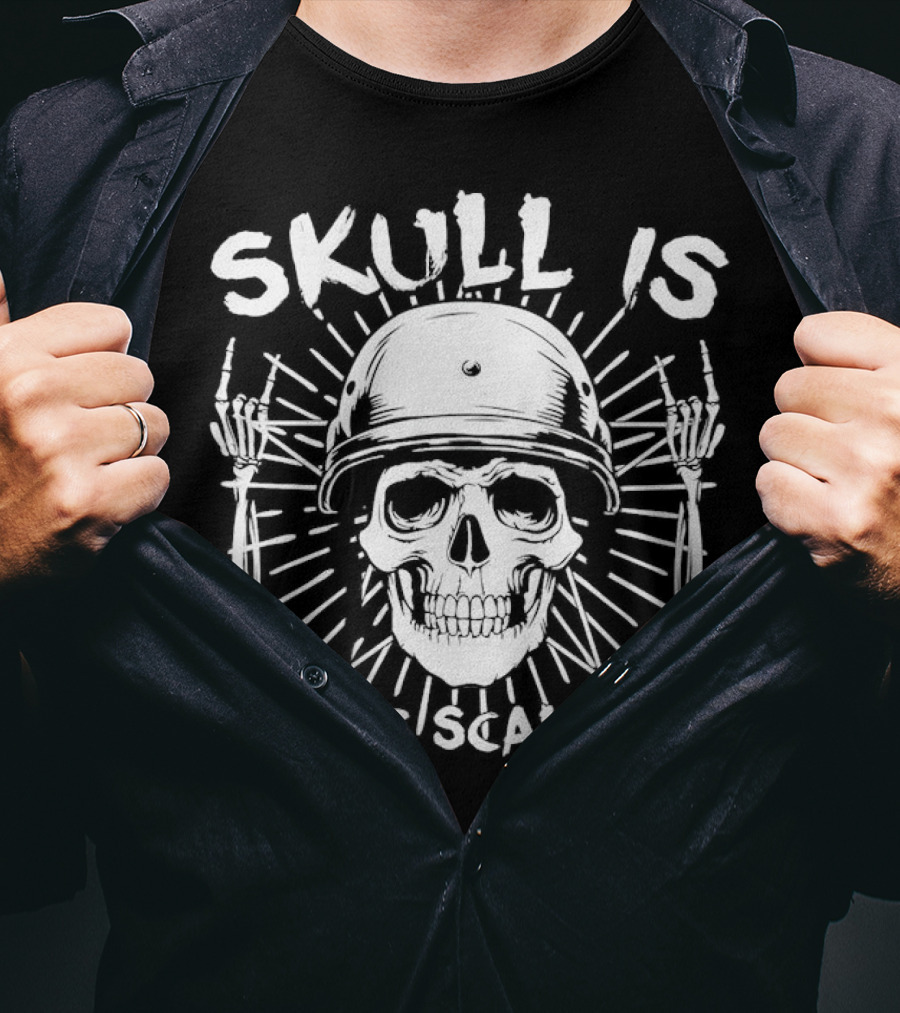 Skull Is Nature Sculpture Helmet And Bones T-Shirt