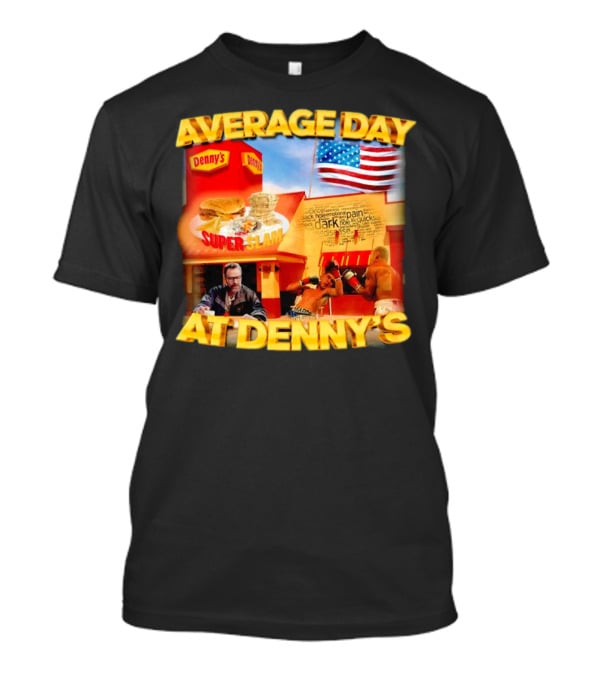 Average Day At Denny’s Super Slam Boxing American Flag T-Shirt