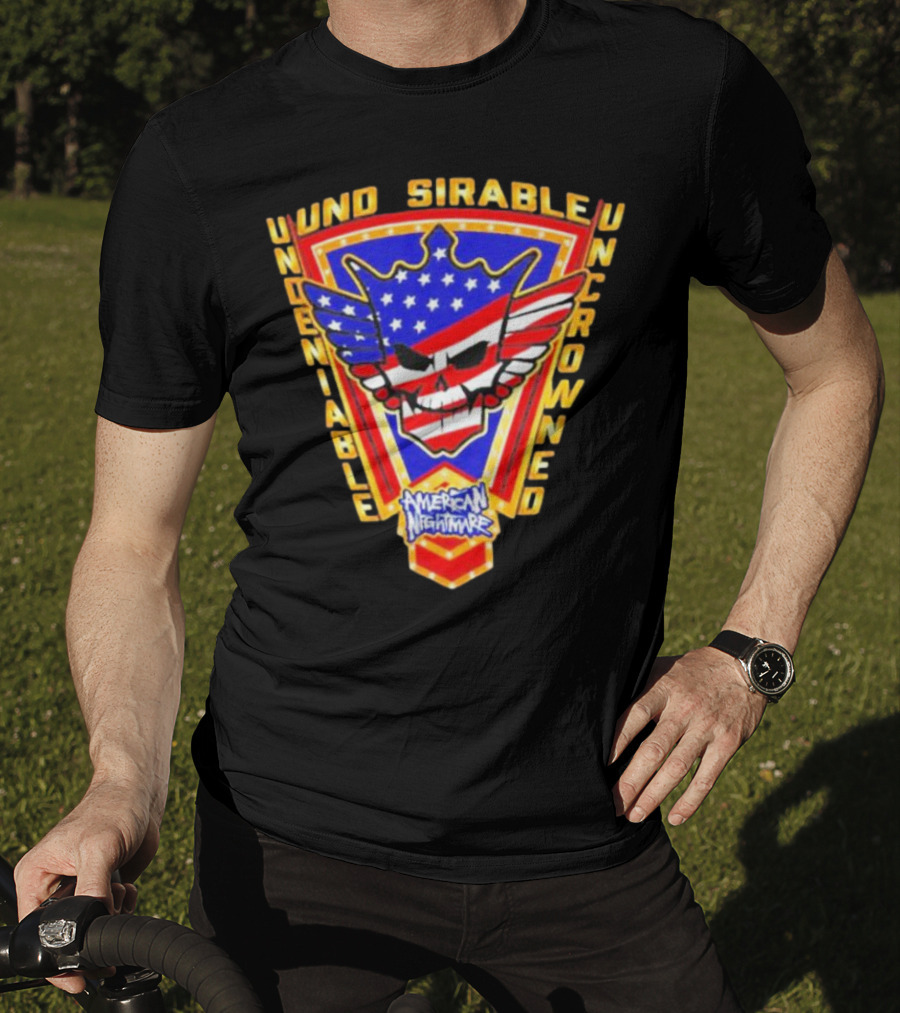 Undeniable Uncrowned American Nightmare Patriotic Skull And Wings T-Shirt