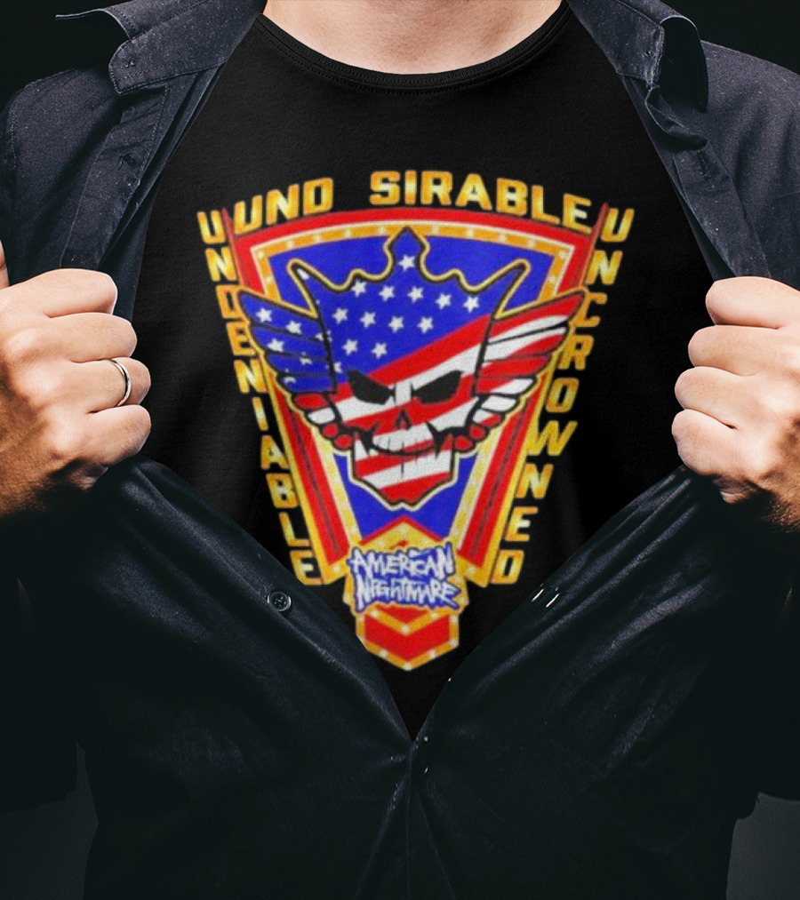 Undeniable Uncrowned American Nightmare Patriotic Skull And Wings T-Shirt