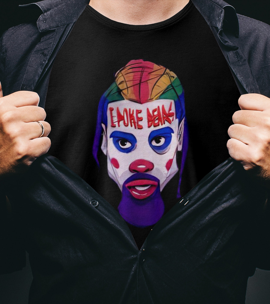 Dillon Brooks I Poke Bears Joker Face Colorful Hairstyle T-Shirt