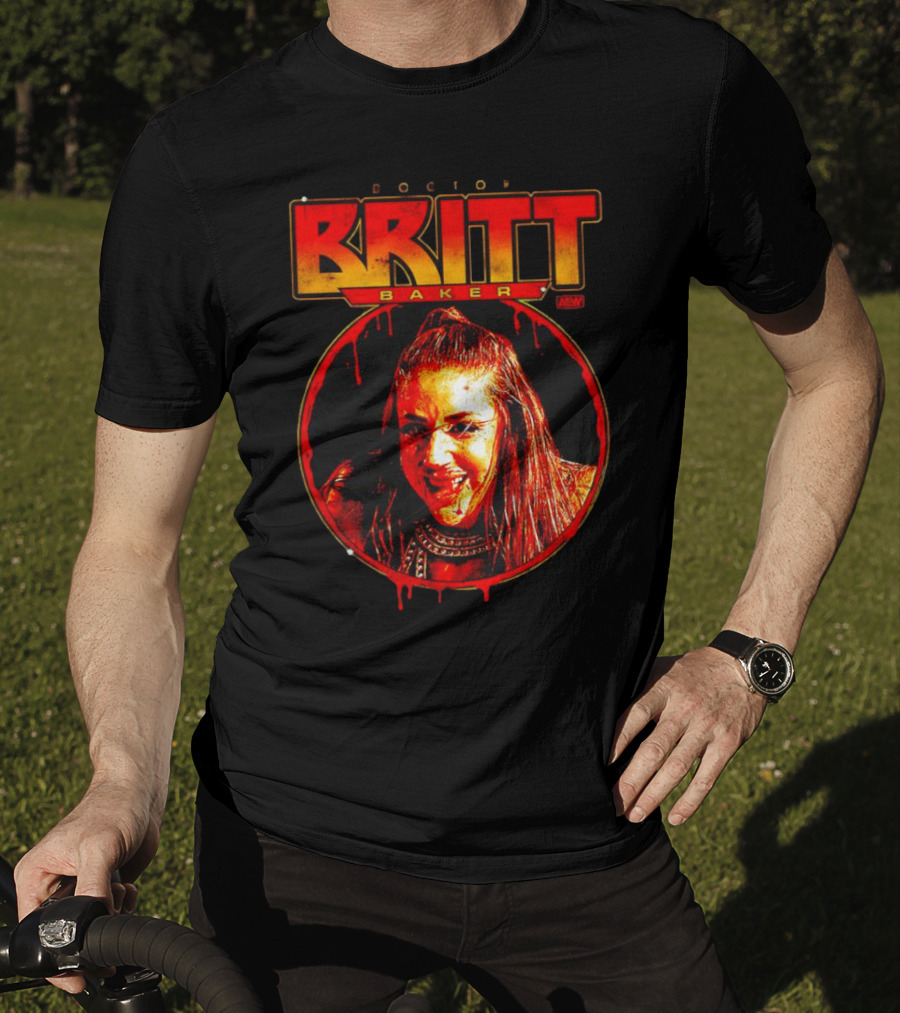 Doctor Britt Baker AEW Wrestler Portrait Rolemodel T-Shirt
