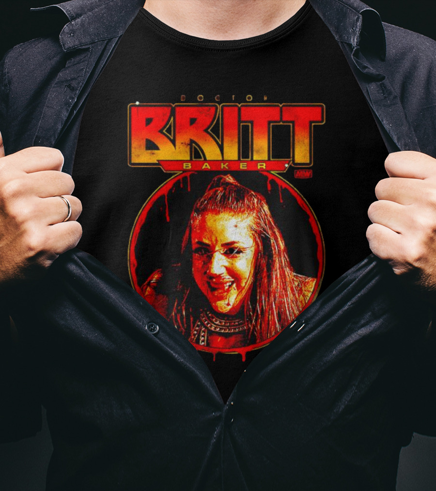 Doctor Britt Baker AEW Wrestler Portrait Rolemodel T-Shirt
