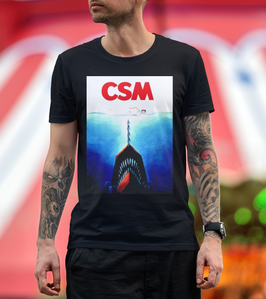 CSM Jaws Blu-Ray Parody Swim Danger T-Shirt