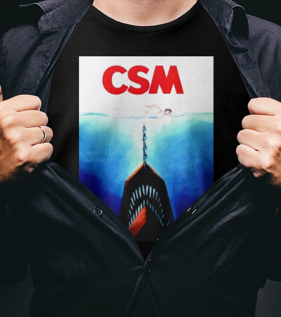 CSM Jaws Blu-Ray Parody Swim Danger T-Shirt