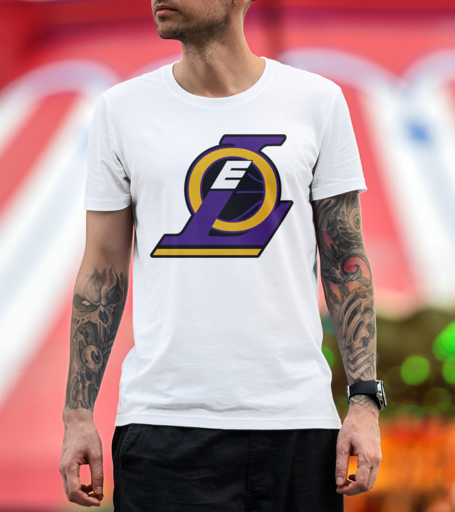LOE Los Angeles Lakers Logo Basketball T-Shirt
