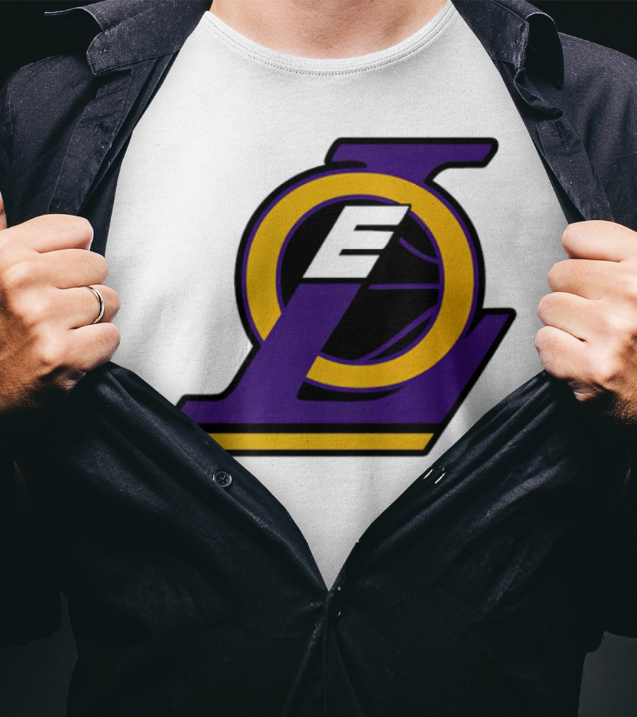 LOE Los Angeles Lakers Logo Basketball T-Shirt