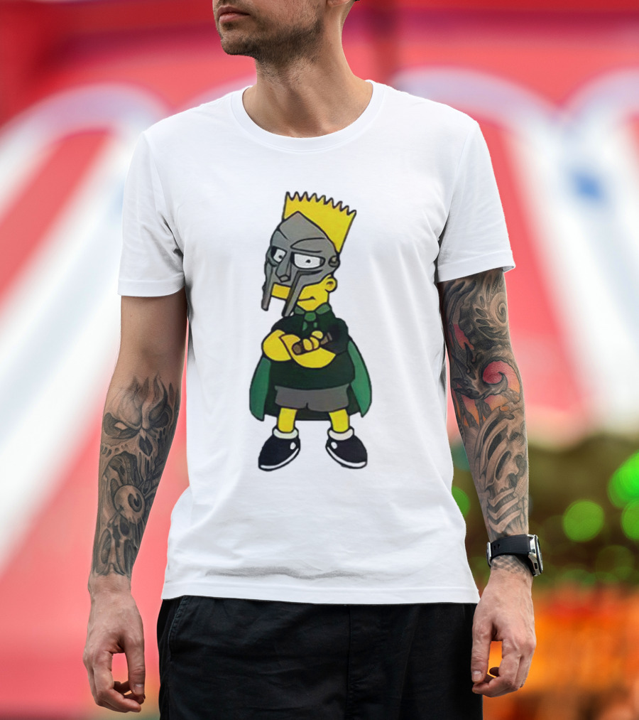Mf Doom Bart Simpson Mask Crossover Collaboration T-Shirt