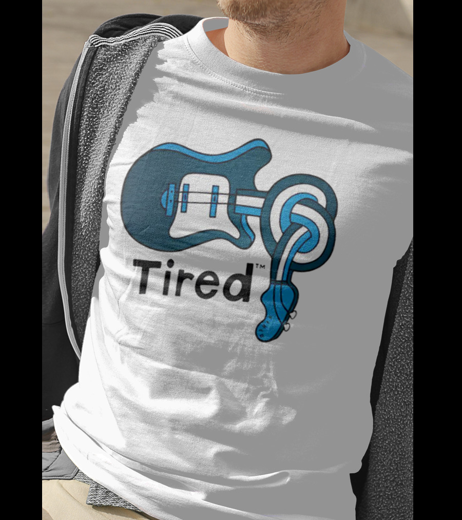 Tired Skateboards Guitar Spinal Twist T-Shirt