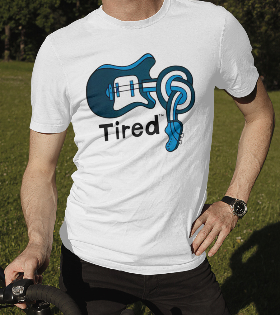 Tired Skateboards Guitar Spinal Twist T-Shirt
