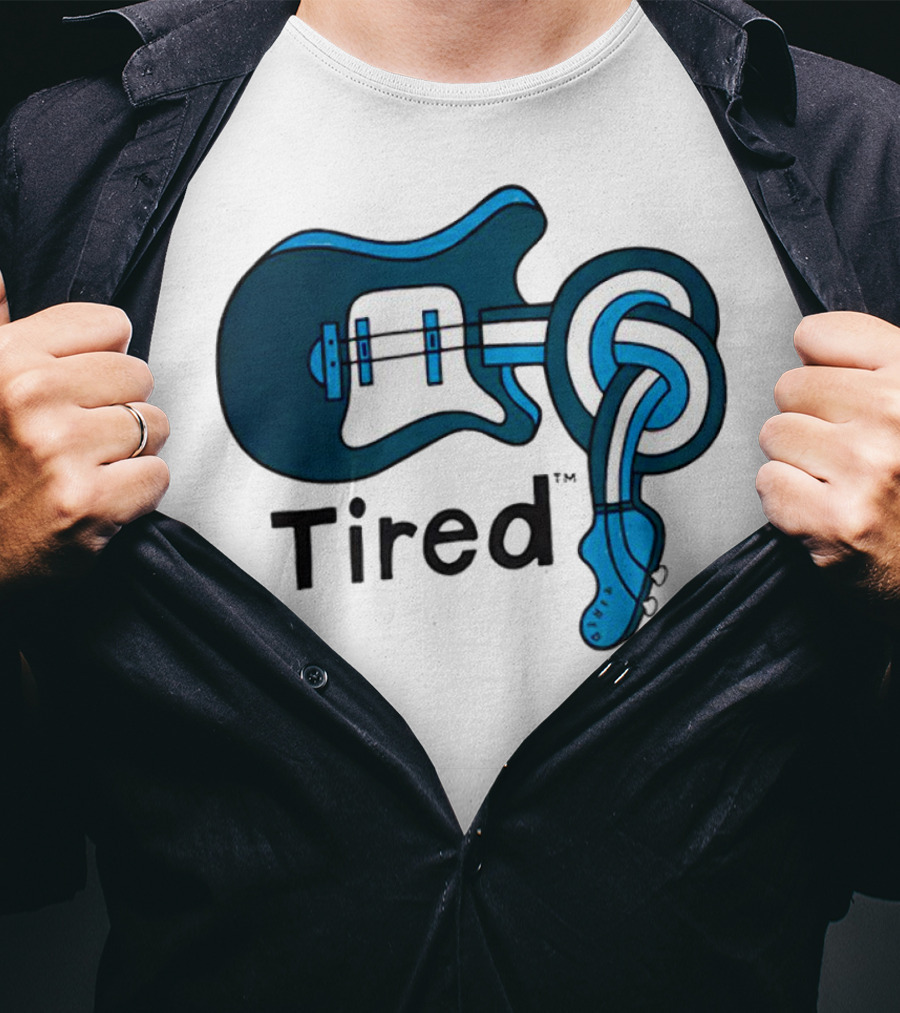 Tired Skateboards Guitar Spinal Twist T-Shirt
