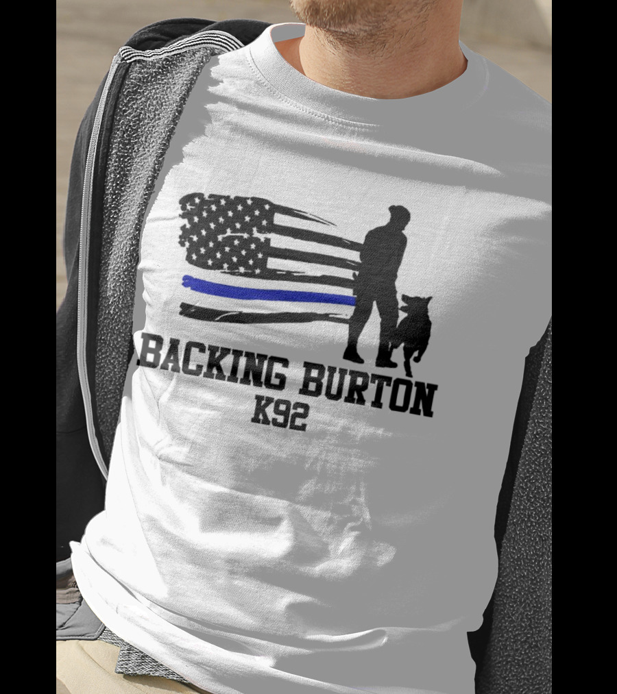 Backing Burton K92 Thin Blue Line Officer Seara T-Shirt