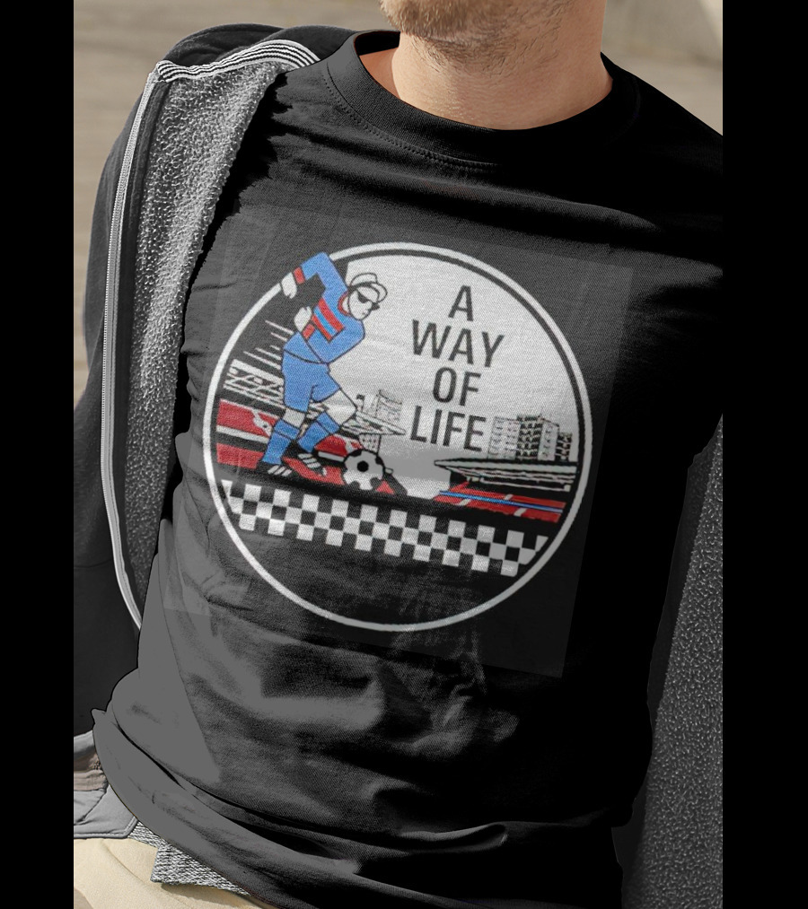 A Way Of Life Football Stadium Cityscape Soccer Player T-Shirt