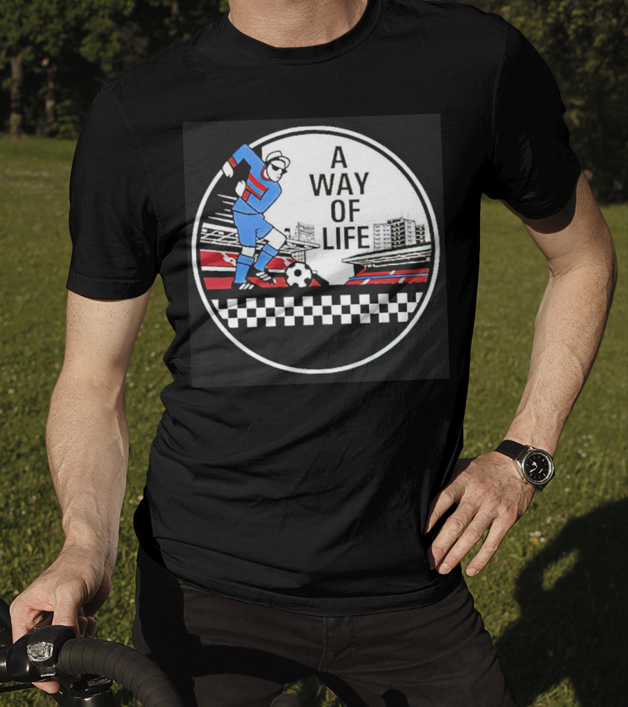 A Way Of Life Football Stadium Cityscape Soccer Player T-Shirt