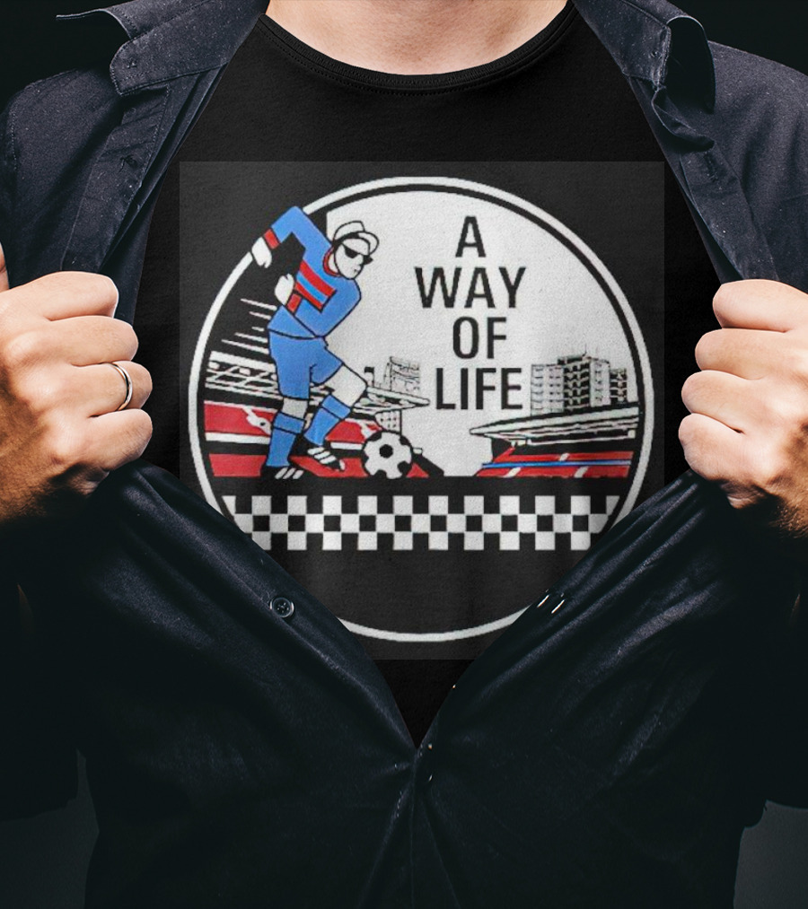 A Way Of Life Football Stadium Cityscape Soccer Player T-Shirt