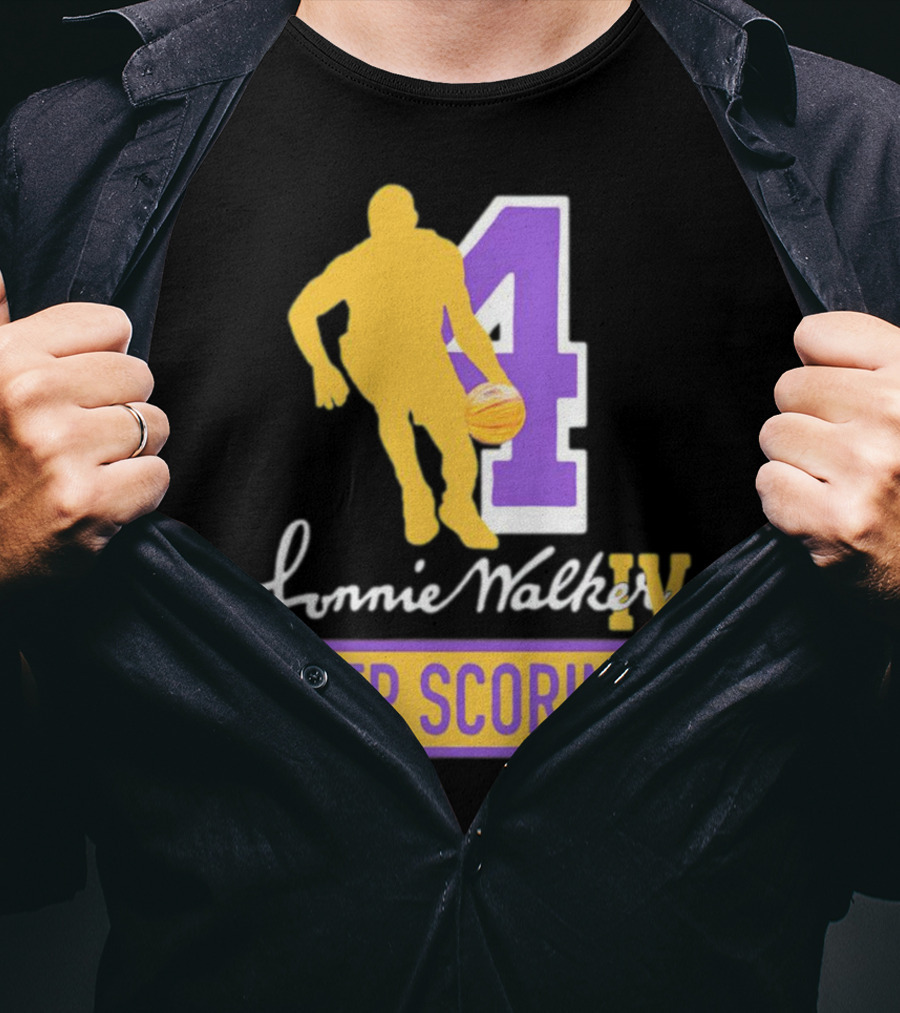 Lonnie Walker IV Keep Scoring Basketball Number 4 T-Shirt