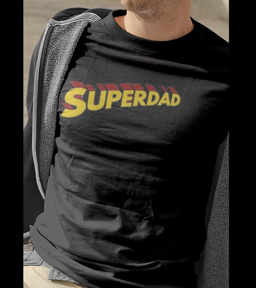 Superdad Father's Day Bold 3D Text Style Heroic T-Shirt