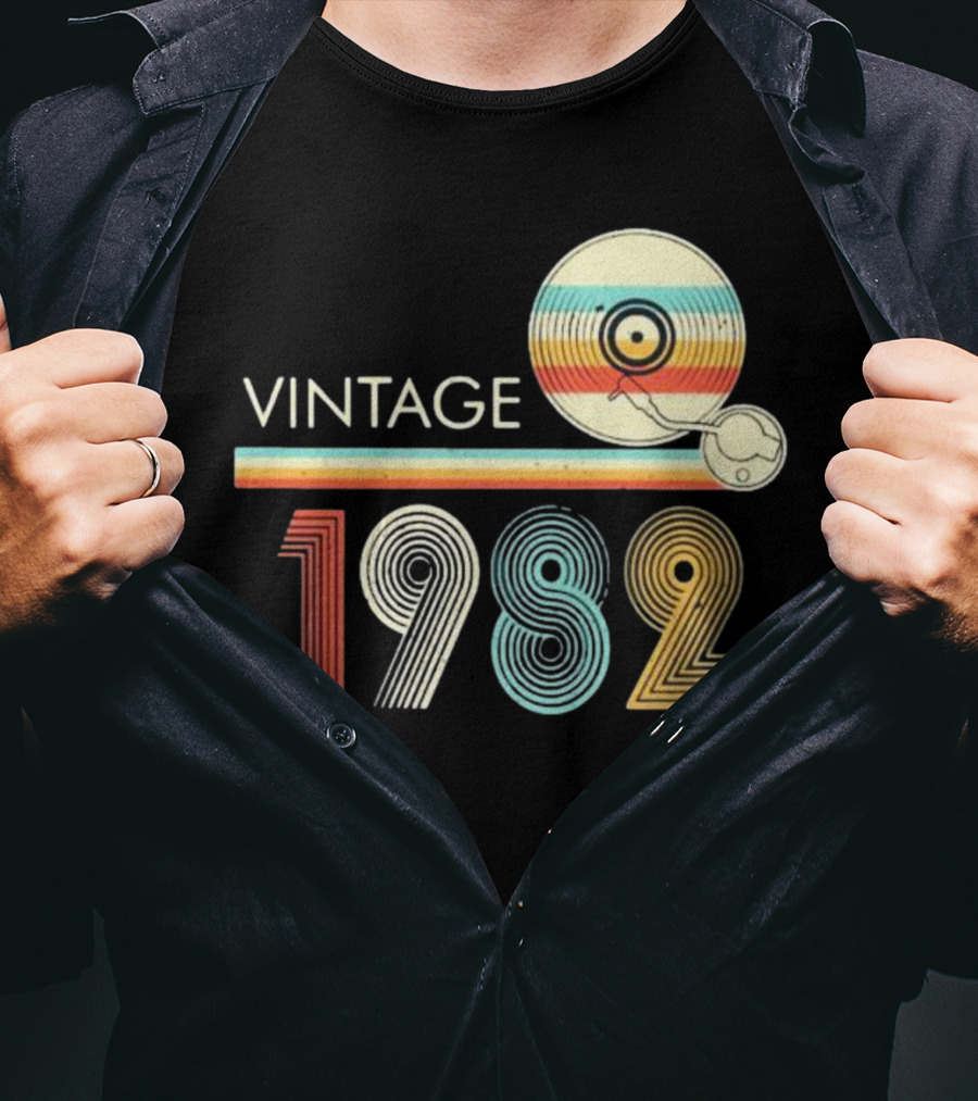 Vintage 1982 Vinyl Record T-Shirt