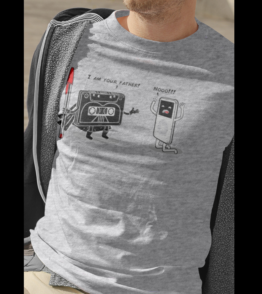 I Am Your Father Nooo Cassette And IPod T-Shirt