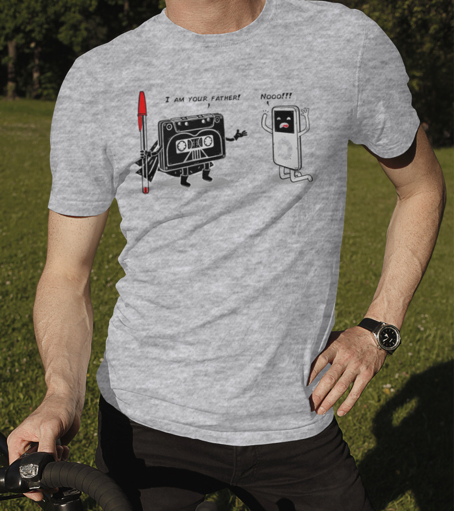 I Am Your Father Nooo Cassette And IPod T-Shirt