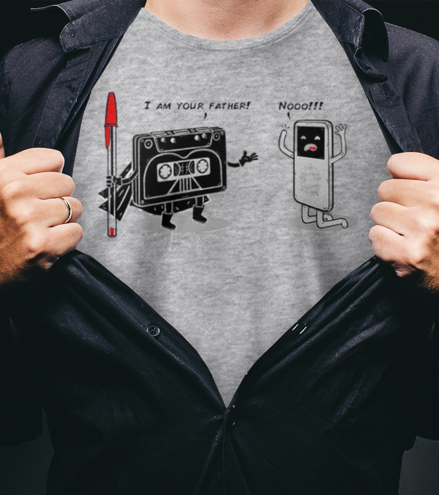 I Am Your Father Nooo Cassette And IPod T-Shirt