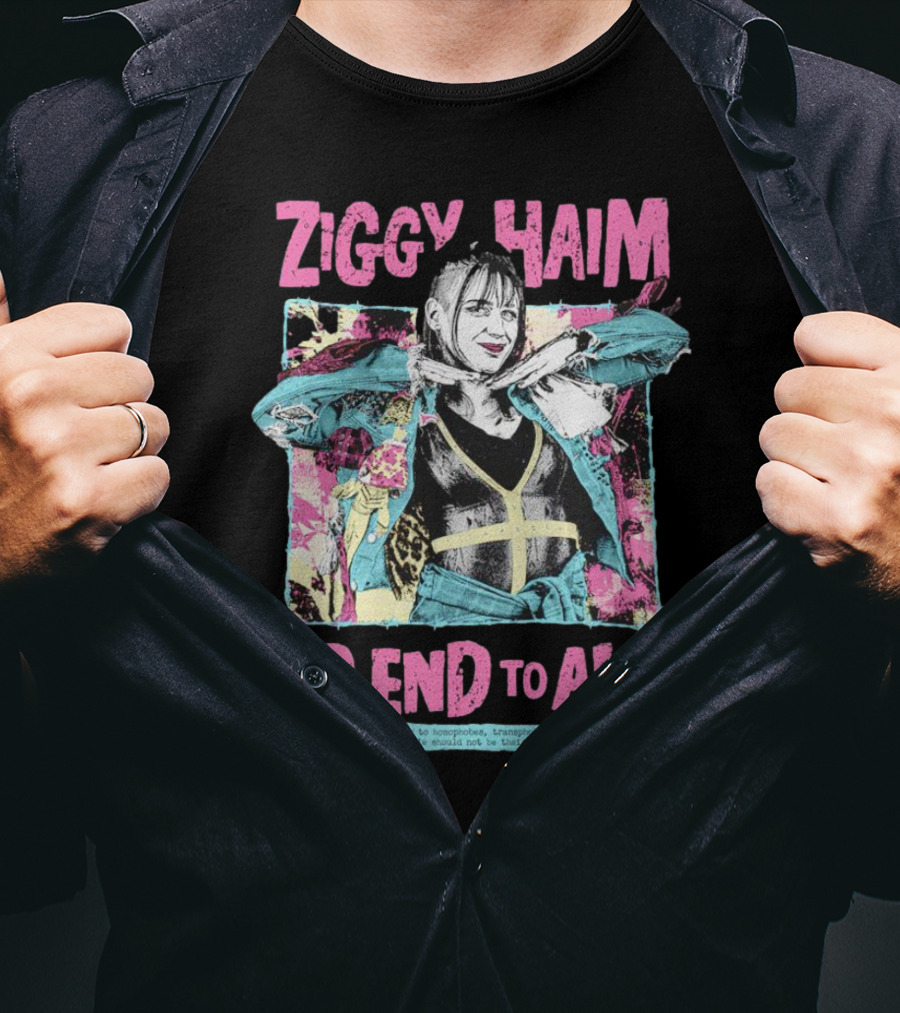 Ziggy Haim Friend To All Vibrant Portrait With Message T-Shirt