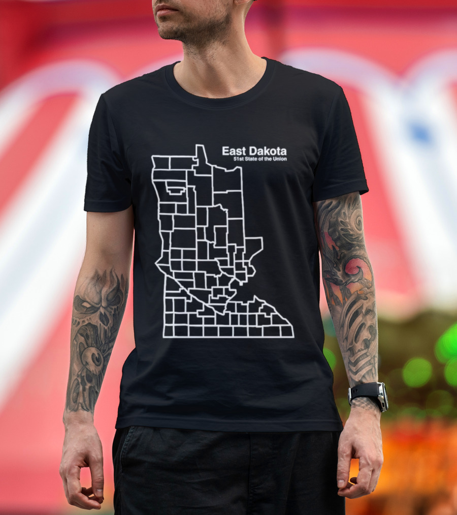 East Dakota 51st State of the Union Map T-Shirt
