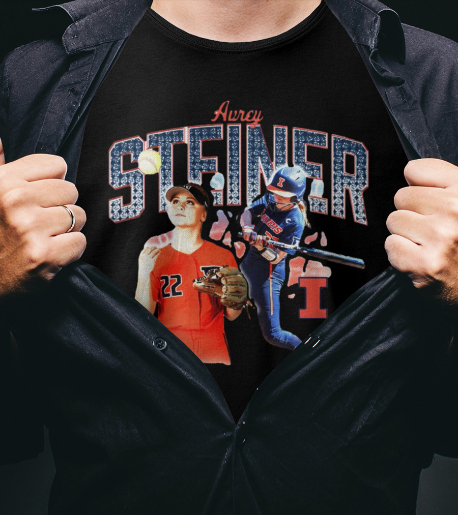Avrey Steiner Illinois Softball Fighting Illini Number 22 T-Shirt