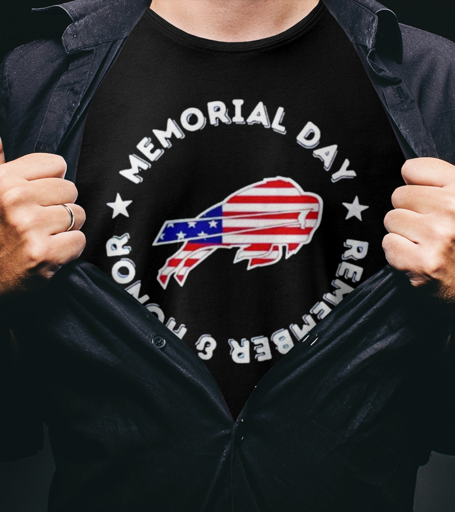 Buffalo Bills Memorial Day Remember And Honor T-Shirt