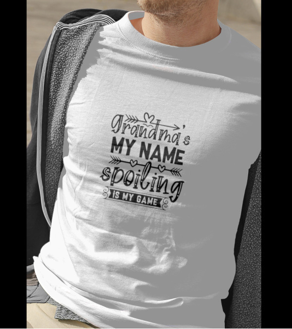Grandma's My Name Spoiling Is My Game With Hearts And Arrows T-Shirt