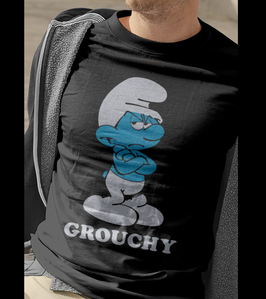 Grouchy Smurf Crossed Arms Stance T-Shirt