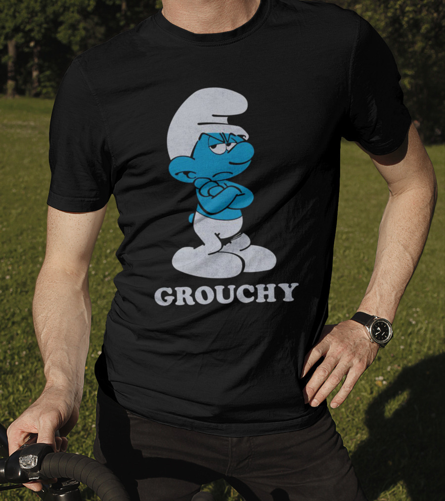 Grouchy Smurf Crossed Arms Stance T-Shirt