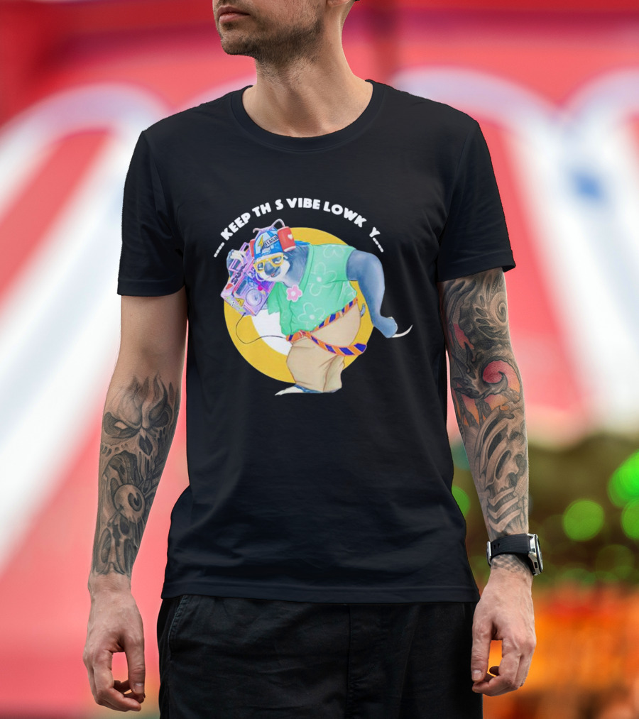 Sloth Keeping This Vibe Lowkey with Boombox and Sunglasses T-Shirt