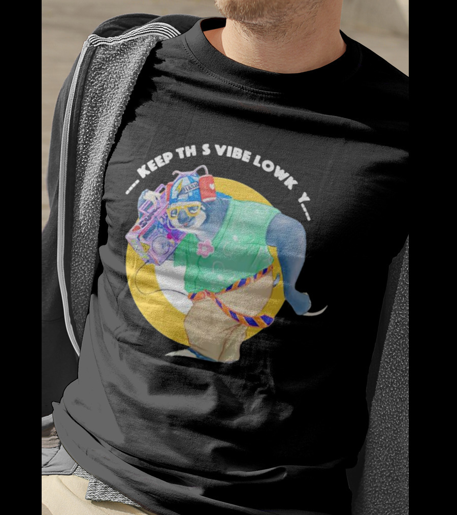 Sloth Keeping This Vibe Lowkey With Boombox And Sunglasses T-Shirt