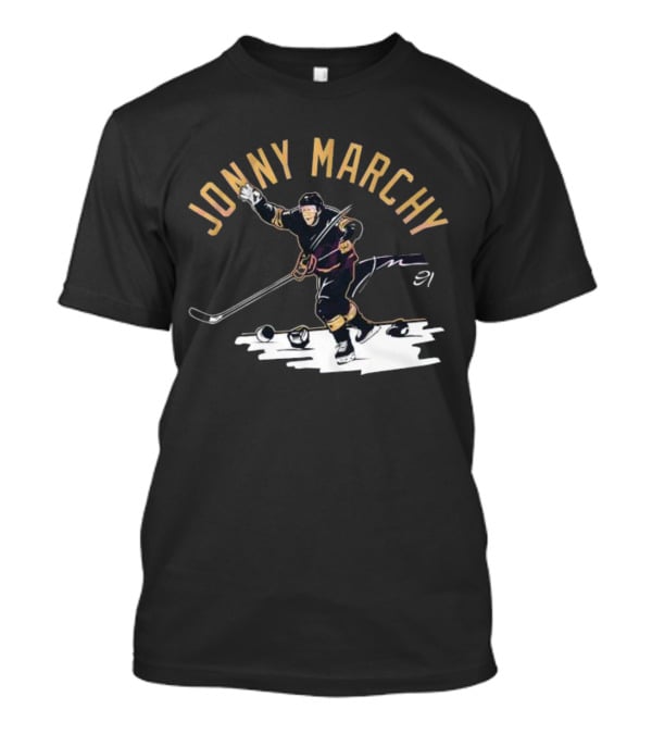 JONNY MARCHY 91 Signature Hockey Action T-Shirt