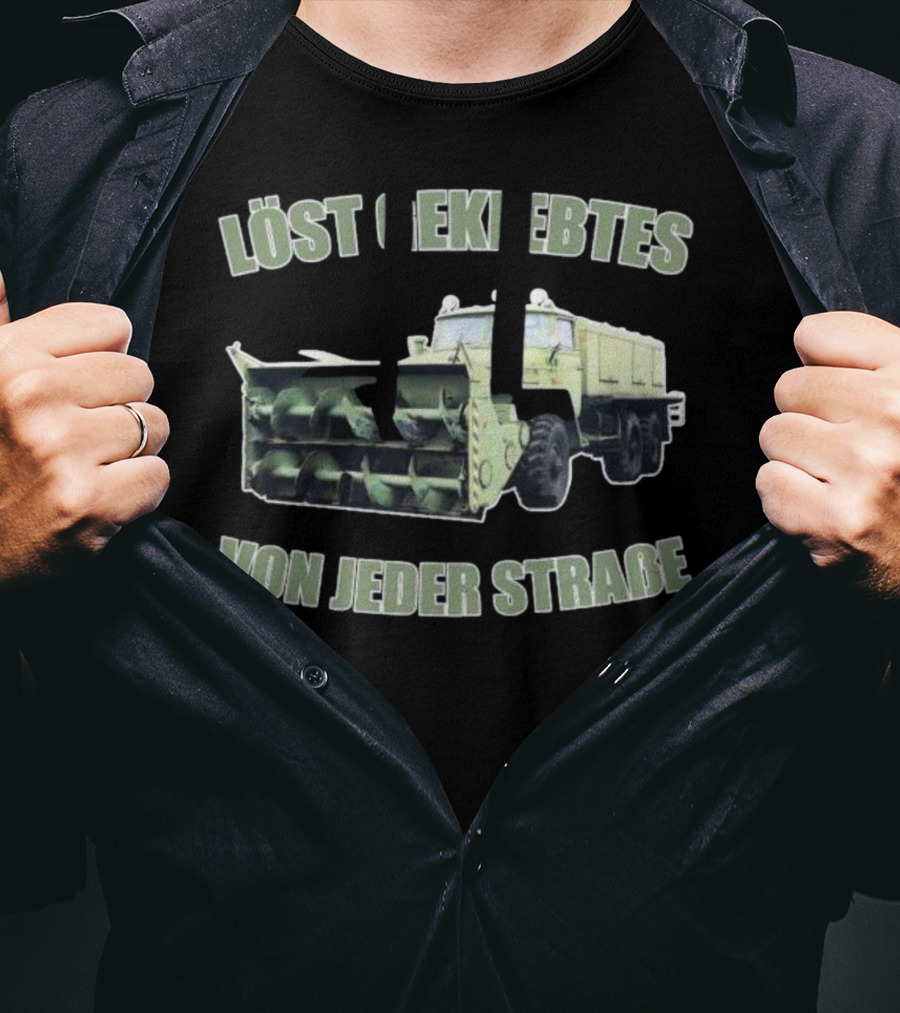 Löst Geklebtes Von Jeder Straße Snowplow Truck T-Shirt