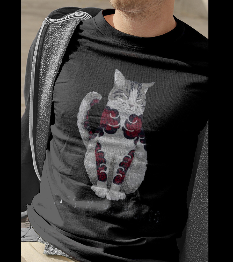 Tats Naps And Cats Inked Feline Charm T-Shirt