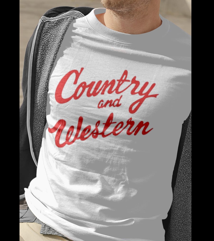 Country And Western Red Script T-Shirt