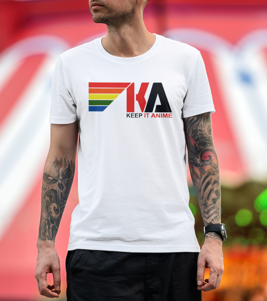 KEEP IT ANIME KA Rainbow Stripes T-Shirt