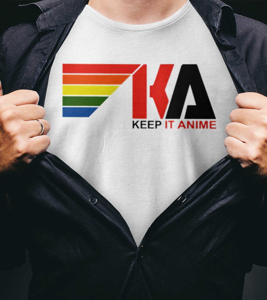 KEEP IT ANIME KA Rainbow Stripes T-Shirt