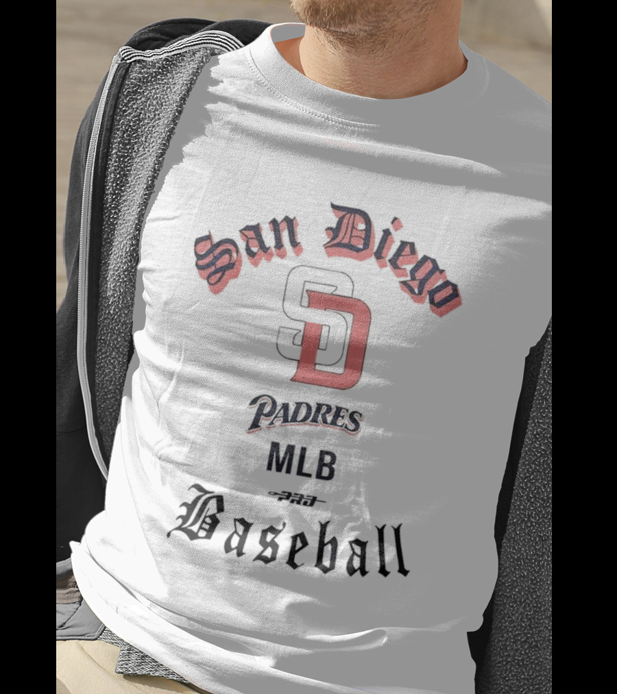 San Diego Padres Cooperstown Collection Old English MLB Baseball T-Shirt