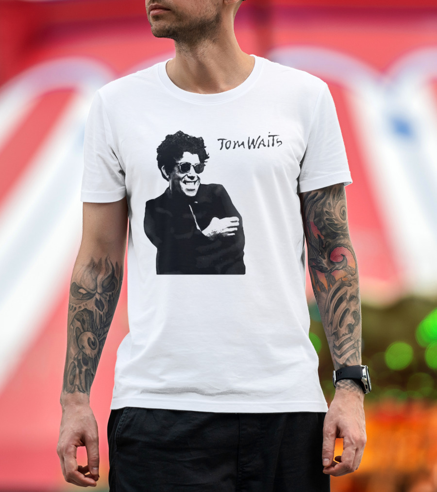 Tom Waits Black and White Sunglasses T-Shirt