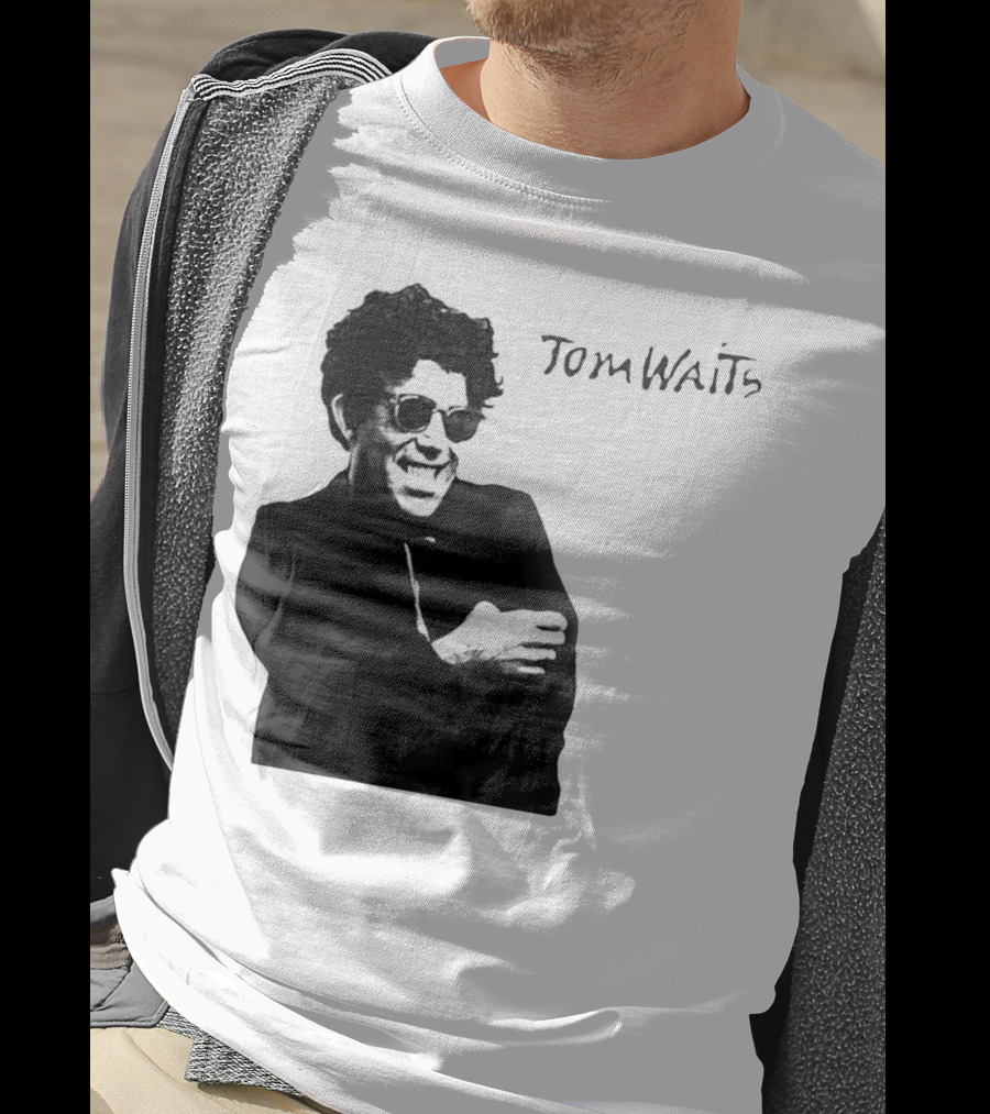 Tom Waits Black And White Sunglasses T-Shirt