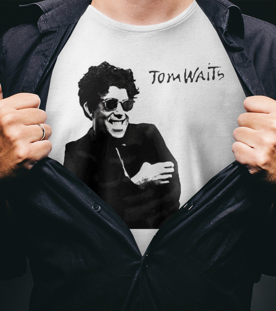 Tom Waits Black And White Sunglasses T-Shirt