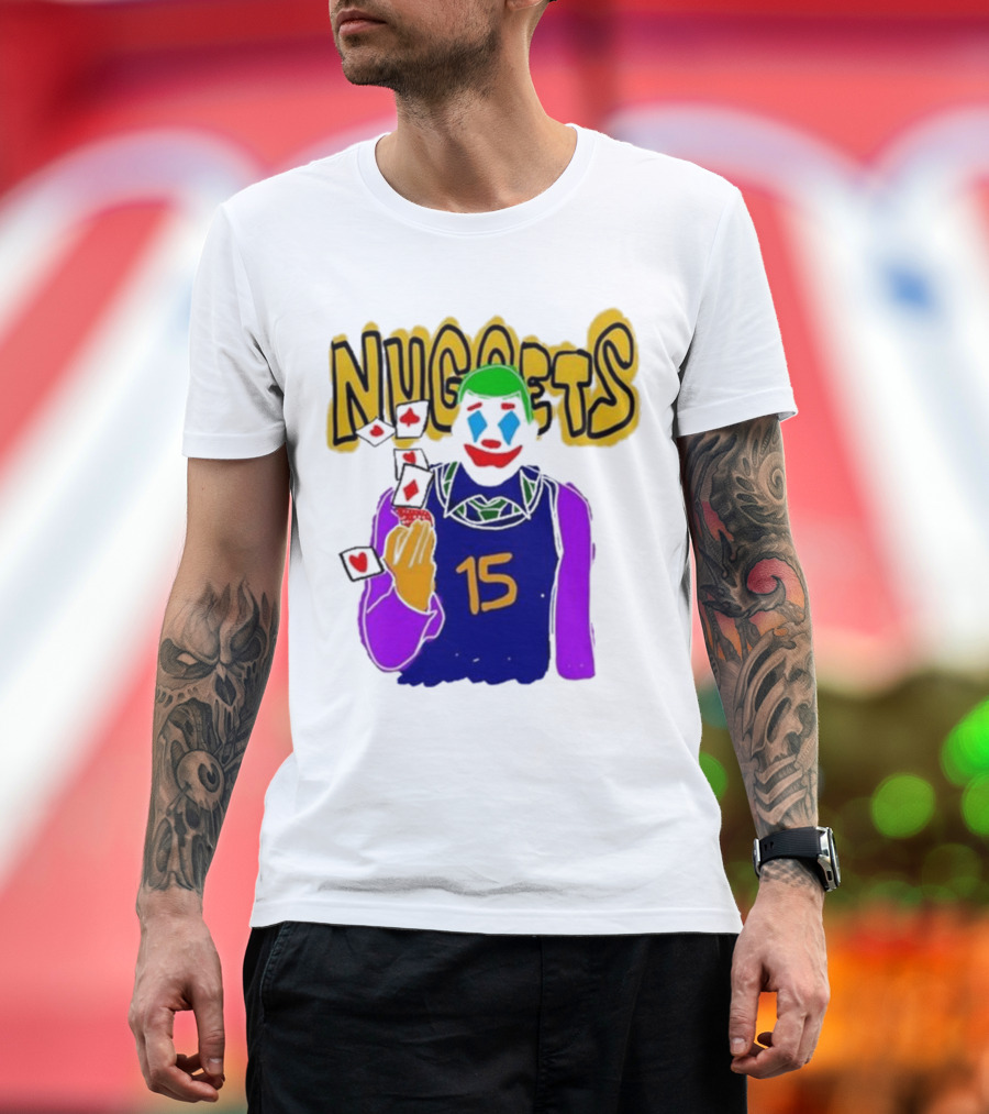 Nuggets Clown 15 Nikola Jokic Joker Basketball NBA T-Shirt