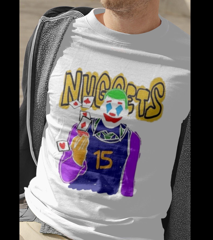 Nuggets Clown 15 Nikola Jokic Joker Basketball NBA T-Shirt